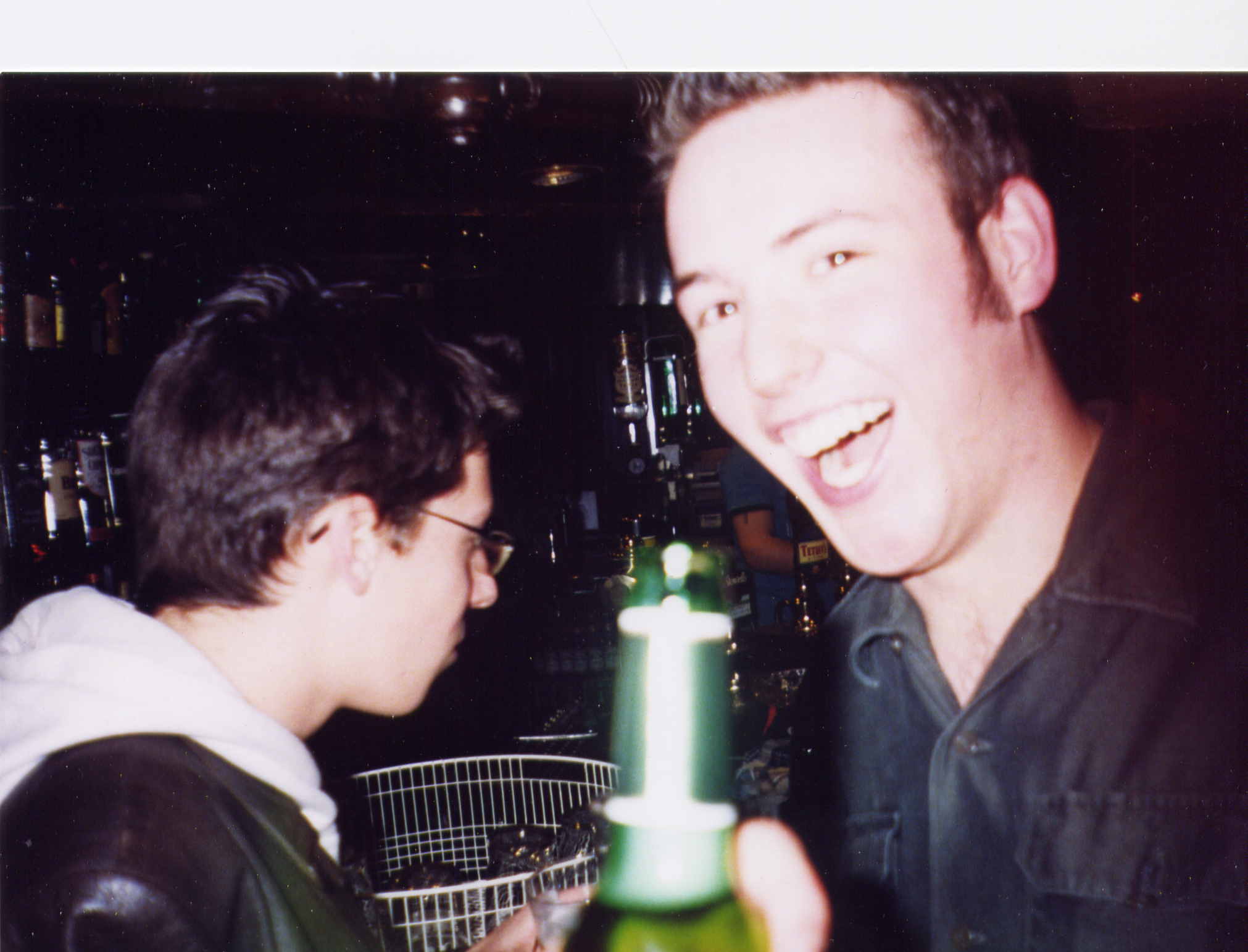 Note the mystery flying drink